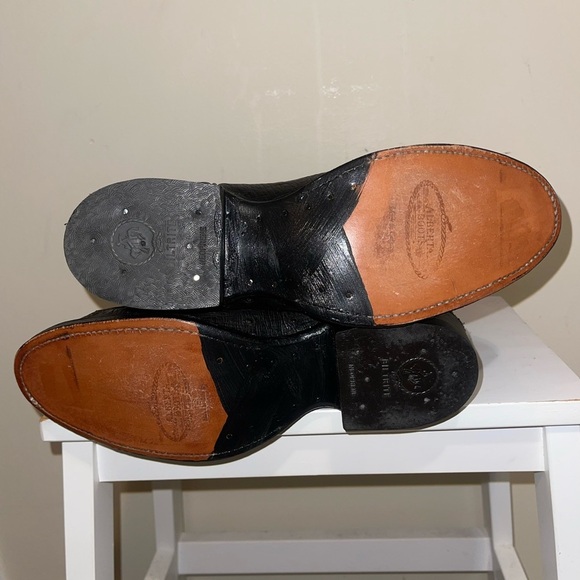 NWT Alberta Boots Ostrich & Kangaroo Black Leather Cowboy Boots Women Size 8.5 - Picture 3 of 12